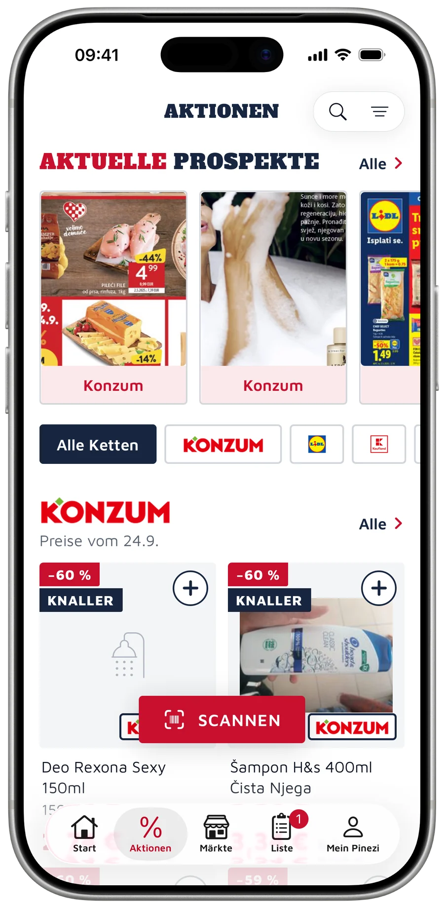 Angebote mit Rabatten aller Supermarktketten